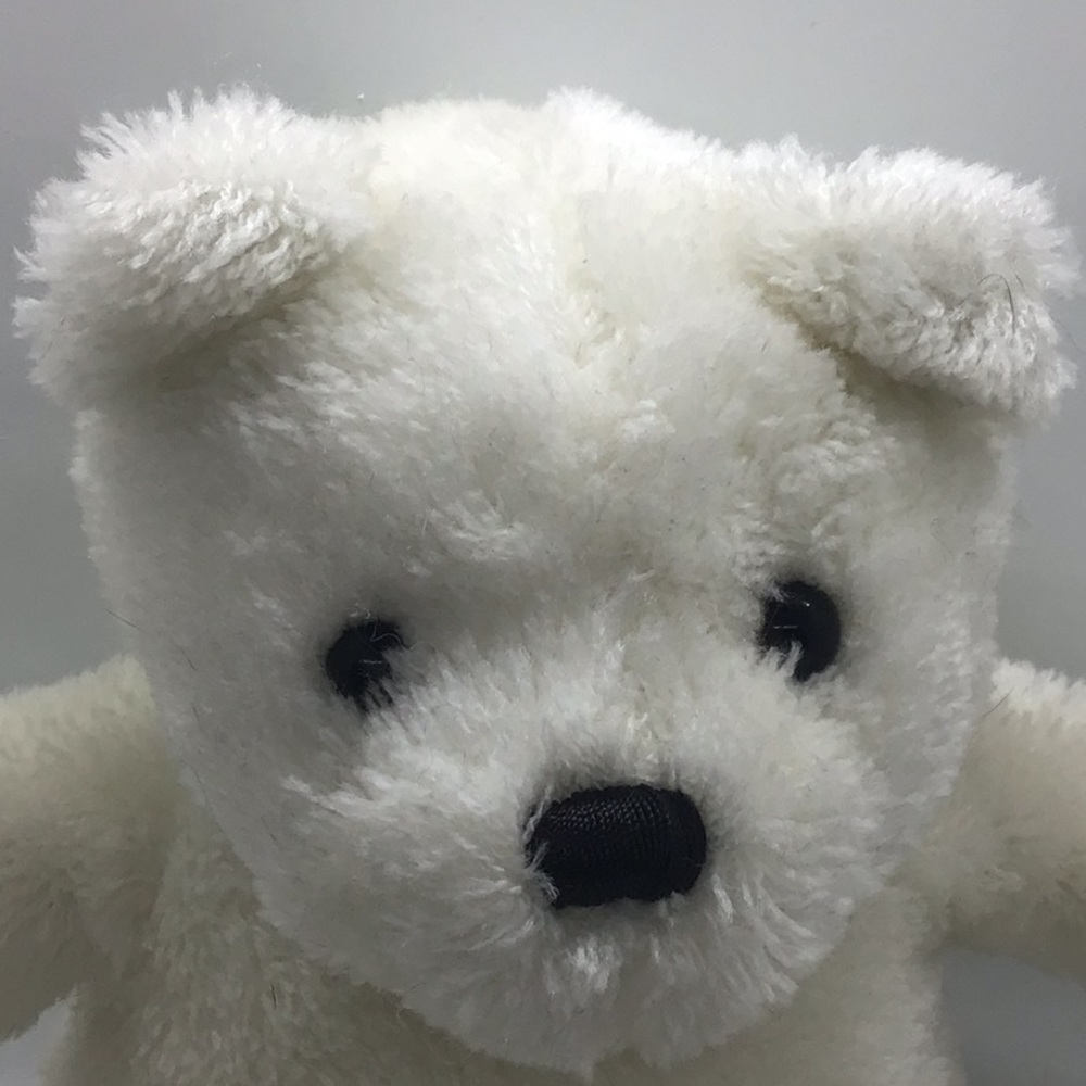 Vintage Applause White Teddy Bear Plush Stuffed Animal Long Legged 16” approx